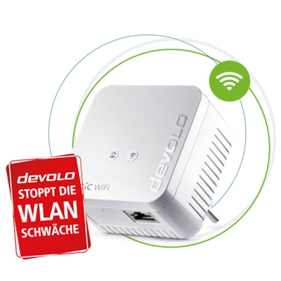 devolo Magic 1 WiFi mini Ergänzung (1200Mbit, Powerline + WLAN, 1x LAN, Mesh)