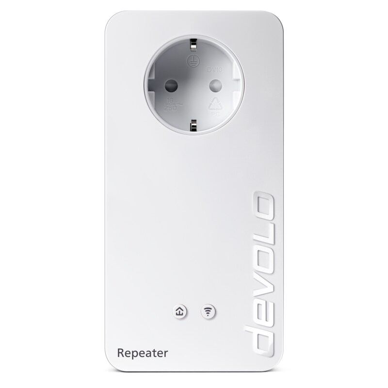 devolo WiFi Repeater+ ac (1200Mbit, 2x LAN, WPS, MU-MIMO, WLAN Verstärker)