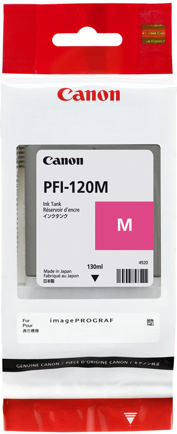 Canon PFI-120 M – 130 ml – Magenta – Original – Tintenbehälter – für imagePROGRAF TM-200, TM-205, TM-300, TM-305 (2887C001)