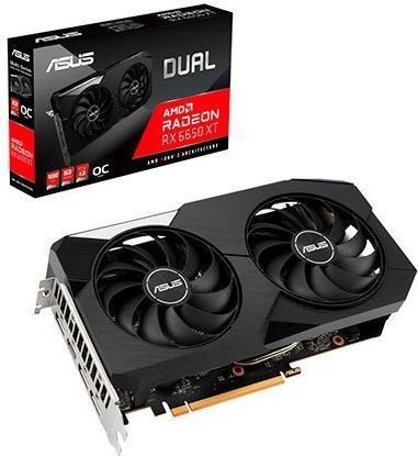 ASUS Dual Radeon RX 6650 XT OC Edition – Grafikkarten – Radeon RX 6650 XT – 8GB GDDR6 – PCIe 4,0 – HDMI, 3 x DisplayPort (90YV0HL0-M0NA00) – Sonderposten