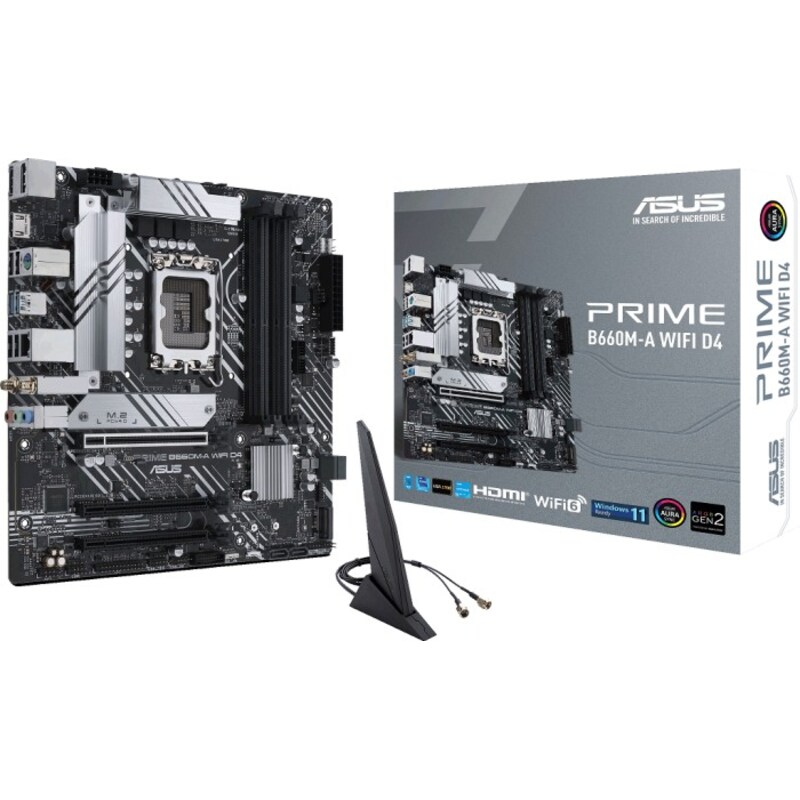 • mATX Mainboard mit Sockel Intel 1700 für Intel Core 12. Generation-CPU • Intel B660-Chipsatz