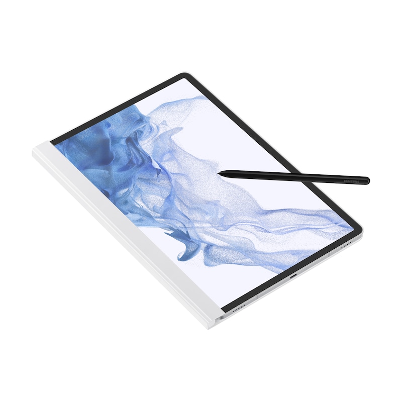 • Passend für Samsung Galaxy Tab S8+/S7+ • Notizen mit dem Pen machen ohne die Abdeckung des Cover zu öffnen • Schützt Vorder- und Rückseite deines Tablets • Integrierte S Pen Aufbewahrung