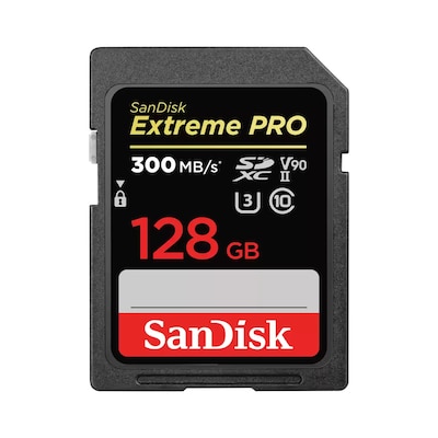 SanDisk Extreme Pro 128 GB SDXC UHS-II-Speicherkarte bis 300 MB/s