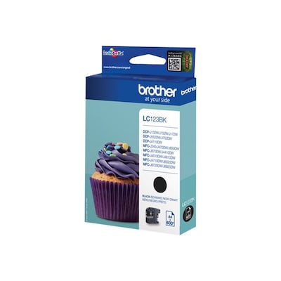 • Brother LC123BK Tintenpatrone • Farbe: Schwarz • Reichweite: ca. 600 Seiten • Kompatibel zu: DCP-J552DW