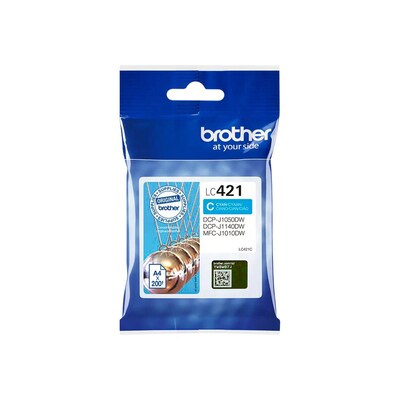 • Brother LC421C Tintenpatrone • Farbe: Cyan • Bis zu 200 Seiten ISO/IEC 24711 • Kompatibel mit Brother DCP-J1140DW