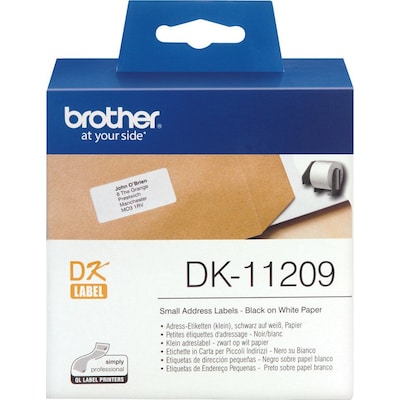 Brother DK-11209 Einzeletiketten (Papier) – 62 x 29 mm, 800 Stück pro Rolle