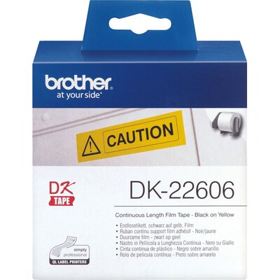 Brother DK-22606 Endlosetiketten (Film) – gelb, 62 mm x 15,24 m