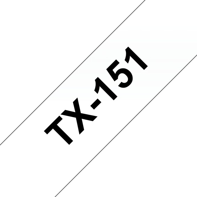 Brother TX-151 Schriftband 24mm x 15m schwarz auf transparent