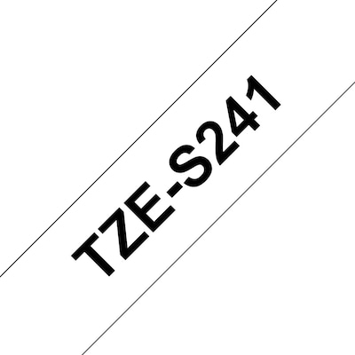 Brother TZe-S241 Schriftband 18mm x 8m schwarz auf weiß, stark klebend