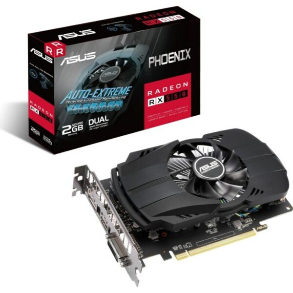 • AMD Radeon RX 550 • 2.048 MB GDDR5-RAM (128bit-Speicherinterface) • Core/Memorytakt: Boost bis 1071 MHz / 6000 MHz • HDMI/DisplayPort/DVI