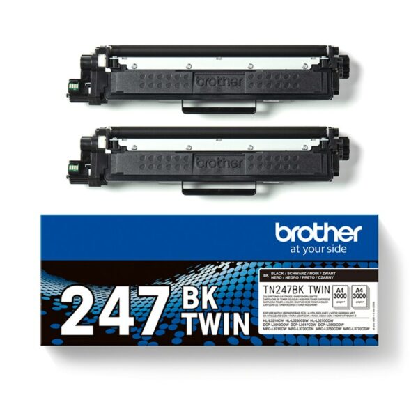 • Brother Tonerkartusche TN-247BKTWIN • Farbe: Schwarz • Reichweite: 2x ca. 3.000 Seiten • Kompatibel zu: DCP-L3510CDW DCP-L3550CDW HL-L3210CW HL-L3230CDW • HL-L3270CDW MFC-L3710CW MFC-3730CDN MFC-L3750CDW MFC-L3770CDW