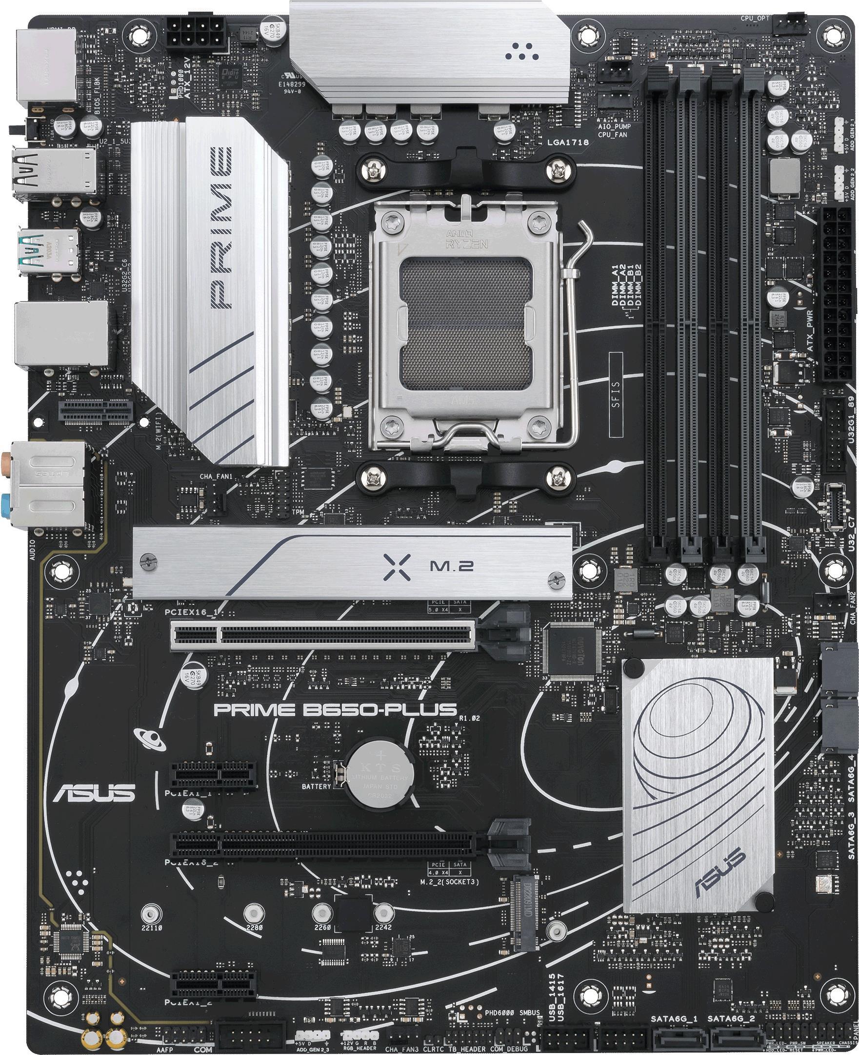 ASUS Prime B650-Plus-CSM – Motherboard – LGA1700-Sockel – H610 Chipsatz – Onboard-Grafik (CPU erforderlich) – HD Audio (8-Kanal) (90MB1BS0-M0EAYC)