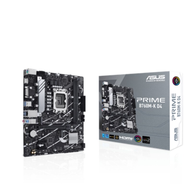 • mATX Mainboard mit Sockel Intel 1700 für Intel Core 13. Generation-CPU • Intel B760-Chipsatz