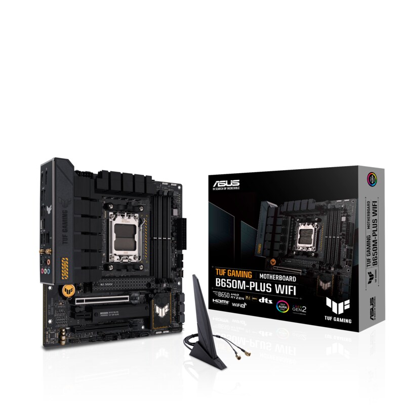 • mATX Mainboard mit Sockel AMD AM5 für AMD RYZEN 7000 Serie-CPU • AMD B650-Chipsatz