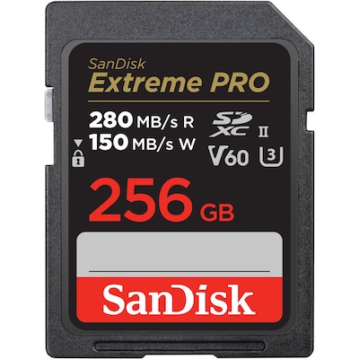 SanDisk Extreme Pro 256 GB SDXC™ UHS-II Speicherkarte bis zu 280 MB/s