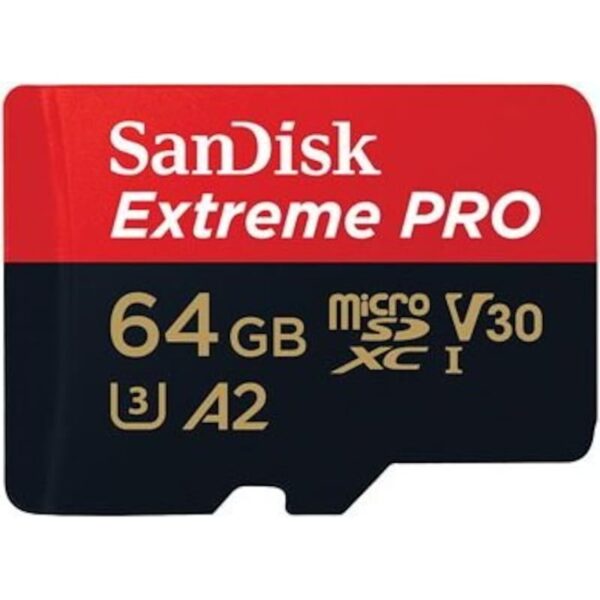 • Speichertyp: microSDXC (UHS-I) inklusive SD-Adapter • Speicherkapazität: 64 GB • Geschwindigkeitsklasse: Cl10