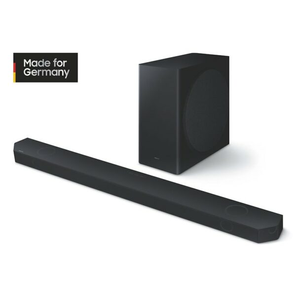 • 5.1.2-Kanal Soundbar mit 8" Subwoofer • Ausgangsleistung gesamt (RMS): 360 W • Musikübertragung via Bluetooth • WLAN-Bandbreite: 2.4/5 GHz • inkl. Fernbedienung