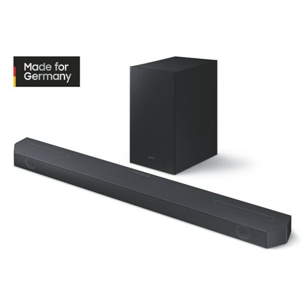 • 3.1.2-Kanal Soundbar mit 6" Subwoofer • Ausgangsleistung gesamt (RMS): 360 W • Musikübertragung via Bluetooth • WLAN-Bandbreite: 2.4/5 GHz • inkl. Fernbedienung