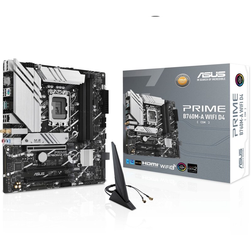 • mATX Mainboard mit Sockel Intel 1700 für Intel Core 13. Generation-CPU • Intel B760-Chipsatz