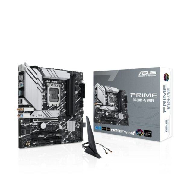 • mATX Mainboard mit Sockel Intel 1700 für Intel Core 13. Generation-CPU • Intel B760-Chipsatz