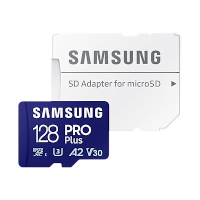 • Speichertyp: microSDXC (UHS-I) inklusive SD-Adapter • Speicherkapazität: 128 GB • Geschwindigkeitsklasse: U3