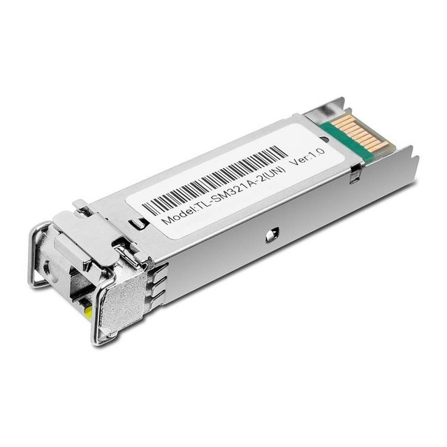 TP-Link TL-SM321A-2 Netzwerk-Adapter, Gigabit Singlemode WDM 1000Base-BX Bidirektionales SFP-Modul, Netzwerk Transceiver Modul, Silber