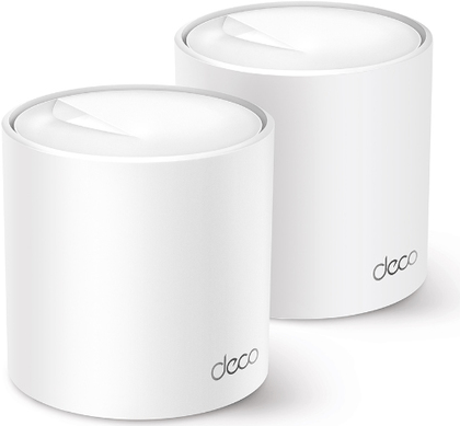 TP-LINK AX3000 Whole Home Mesh Wi-Fi 6 SystemSPEED: 574 Mbps at 2.4 GHz + 2402 Mbps at 5 GHzSPEC: 2? Internal Antennas, 3? Gigabit Ports (WAN/LAN auto-sensing), 2 Streams and HE160 for 5GHzFEATURE: Deco App, Router/AP Mode, IPv6, IPTV, HomeShield (Parental Con (DECO X50(2-PACK))