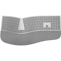 Microsoft Surface Ergonomic Bluetooth® Tastatur Deutsch, QWERTZ, Windows® Grau Ergonomisch, Handba