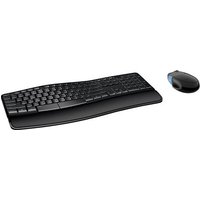 Microsoft Sculpt Comfort Desktop Funk Tastatur, Maus-Set Ergonomisch Deutsch, QWERTZ, Windows® Schw