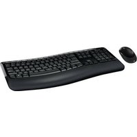 Microsoft Wireless Comfort Desktop 5050 Funk Tastatur, Maus-Set Ergonomisch Deutsch, QWERTZ, Windows