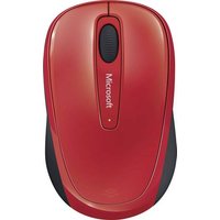 Microsoft Mobile Mouse 3500 Kabellose Maus Funk BlueTrack Schwarz, Rot 3 Tasten 1000 dpi