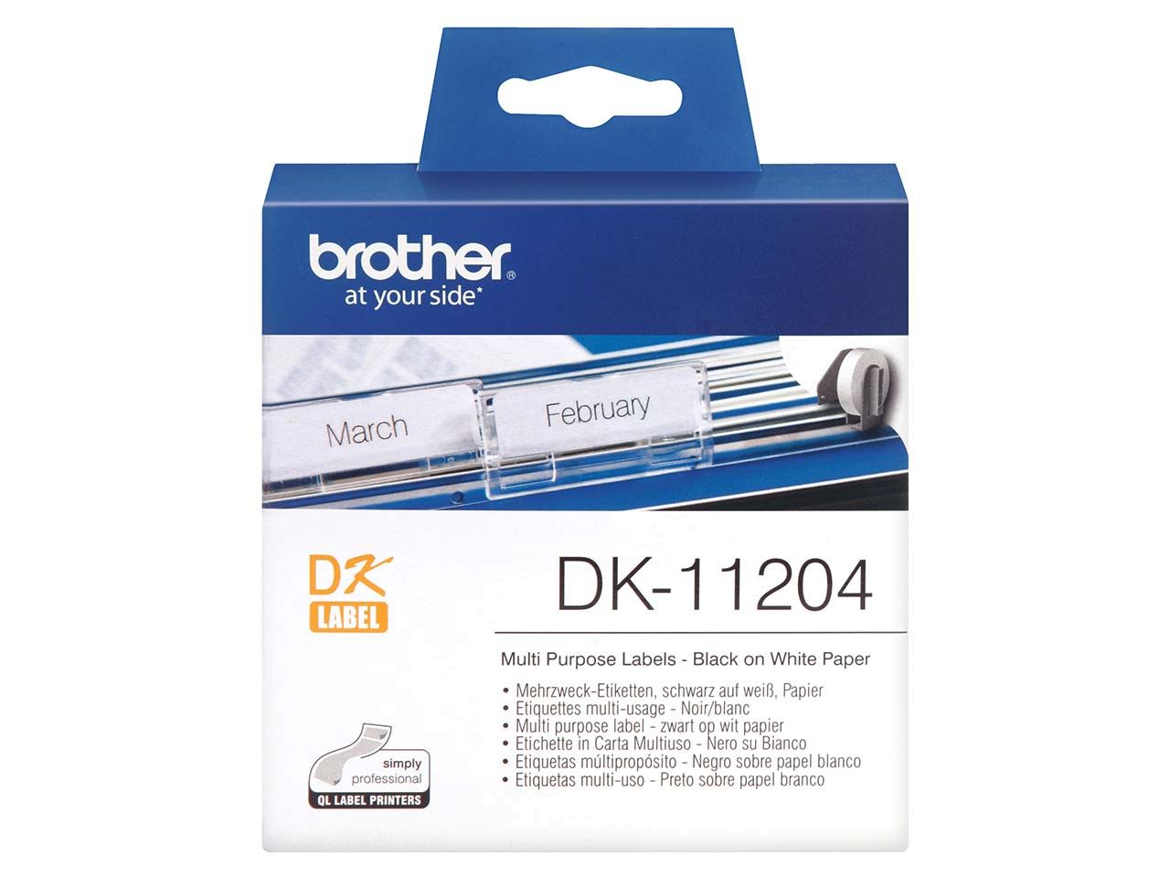 Brother Mehrzweck-Etiketten „DK-11204“ 17 x 54 mm