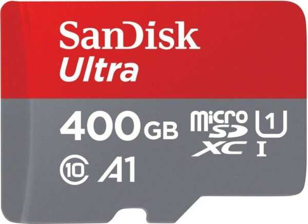 Kurzinfo: SanDisk Ultra - Flash-Speicherkarte (microSDXC-an-SD-Adapter inbegriffen) - 400 GB - A1 / UHS-I U1 / Class10 - microSDXC UHS-I Gruppe Flash-Speicher Hersteller SanDisk Hersteller Art. Nr. SDSQUA4-400G-GN6MA Modell Ultra EAN/UPC 0619659183288 Produktbeschreibung: SanDisk Ultra - Flash-Speicherkarte - 400 GB - microSDXC UHS-I Produkttyp Flash-Speicherkarte Formfaktor microSDXC UHS-I Speicherkarte Speicherkapazität 400 GB Geschwindigkeit A1 / UHS-I U1 / Class10 Enthaltener Speicheradapter microSDXC-an-SD-Adapter Ausführliche Details Allgemein Produkttyp Flash-Speicherkarte Speicherkapazität 400 GB Kompatibilität Nicht spezifisch Speicher Geschwindigkeitsklasse A1 / UHS-I U1 / Class10 Lesegeschwindigkeit Bis zu 120 MB/s Formfaktor microSDXC UHS-I Speicherkarte Enthaltener Speicheradapter microSDXC-an-SD-Adapter Abmessungen und Gewicht Breite 14.99 mm Tiefe 10.92 mm Dicke 1.02 mm Umgebungsbedingungen Min Betriebstemperatur -25 °C Max. Betriebstemperatur 85 °C