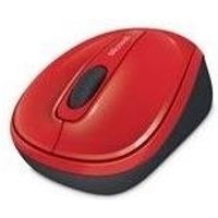 Microsoft Wireless Mobile Mouse 3500 – Maus – optisch – 3 Tasten – drahtlos – 2,4 GHz – kabelloser Empfänger (USB) – Flammrot glänzend (GMF-00195)