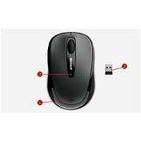 Microsoft Wireless Mobile Mouse 3500 – Maus – rechts- und linkshändig – optisch – 3 Tasten – kabellos – 2.4 GHz – kabelloser Empfänger (USB) – Schwarz