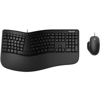 Microsoft Ergonomic Desktop Tastatur-Maus-Set ergonomisch kabelgebunden schwarz