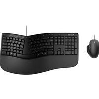 Microsoft Ergonomic Desktop – Tastatur-u USB Tastatur, Maus-Set Deutsch, QWERTZ Schwarz