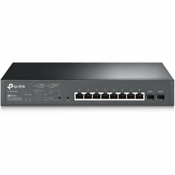 Der TL-SG2210MP Jetstream-8-Port-Gigabit-Smart-PoE-Switch mit 2 SFP-Slots unterstützt Omada SDN (Software Defined Networking) intrgriert Netzwerkinfrastrukturprodukten