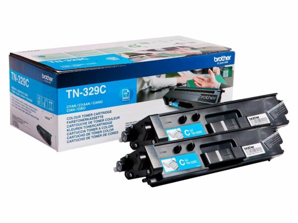 Der originale Brother Toner TN-329C im Twinpack ist ideal