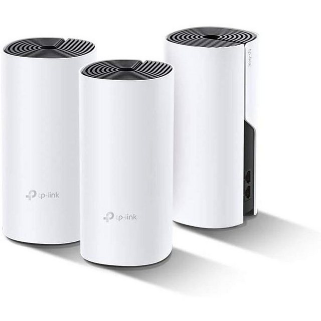 TP-Link Deco P9 (3-Pack) (EU) WLAN-Repeater, Powerline WLAN Mesh Set, Dualband 1200Mbit/s + HomePlug 1000Mbit/s, Reichweite bis zu 560m², Qualcomm Core, 6xGigabit-Ports, kompatibel mit Amazon Alexa, Schnellinstallation, WiFi, SmartHome, weiß