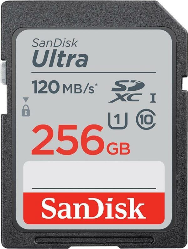 Kurzinfo: SanDisk Ultra - Flash-Speicherkarte - 256 GB - UHS-I U1 / Class10 - SDXC UHS-I Gruppe Flash-Speicher Hersteller SanDisk Hersteller Art. Nr. SDSDUN4-256G-GN6IN Modell Ultra EAN/UPC 0619659182991 Produktbeschreibung: SanDisk Ultra - Flash-Speicherkarte - 256 GB - SDXC UHS-I Produkttyp Flash-Speicherkarte Formfaktor SDXC UHS-I Speicherkarte Speicherkapazität 256 GB Geschwindigkeit UHS-I U1 / Class10 Ausführliche Details Allgemein Produkttyp Flash-Speicherkarte Speicherkapazität 256 GB Kompatibilität Nicht spezifisch Speicher Geschwindigkeitsklasse UHS-I U1 / Class10 Lesegeschwindigkeit Bis zu 120 MB/s Formfaktor SDXC UHS-I Speicherkarte Besonderheiten Schreibschutzschalter Abmessungen und Gewicht Breite 23.91 mm Tiefe 31.82 mm Höhe 2.17 mm