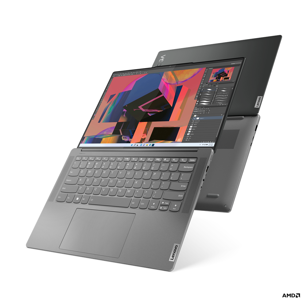 Lenovo Yoga Slim 7 ProX 14ARH7 82TL – 180°-Scharnierdesign – AMD Ryzen 7 6800HS CE / 3.2 GHz – Win 11 Home – Radeon 680M – 16 GB RAM – 512 GB SSD NVMe – 36.8 cm (14.5) IPS 3072 x 1920 (3K) @ 120 Hz – Wi-Fi 6E – Onyx Gray – kbd: Deutsch – mit 3 Monate Lenovo Premium Care, CO2-Kompensation 1 Tonne