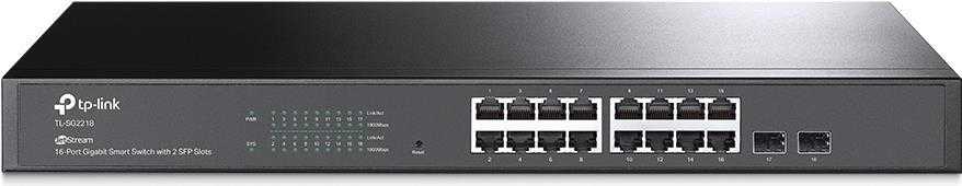 TP-Link JetStream TL-SG2218 – V1 – Switch – Smart – 16 x 10/100/1000 + 2 x SFP – an Rack montierbar