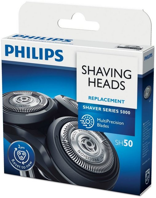 Philips Ersatzscherköpfe PHILIPS MultiPrecision SH50/50 Scherköpfe (3 Scherköpfe, Series-5000)