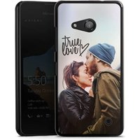 Microsoft Lumia 550 Handy Hard Case Schutzhülle schwarz Smartphone Backcover selbst gestalten