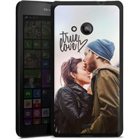 Microsoft Lumia 535 Dual Sim Handy Hard Case Schutzhülle schwarz Smartphone Backcover selbst gestalten