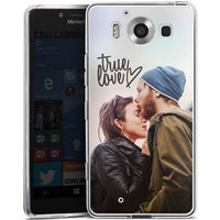 Microsoft Lumia 950 Handy Silikon Hülle Case transparent Handyhülle selbst gestalten