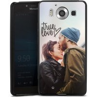 Microsoft Lumia 950 Handy Silikon Hülle Case schwarz Handyhülle selbst gestalten