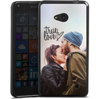 Microsoft Lumia 640 Handy Silikon Hülle Case schwarz Handyhülle selbst gestalten