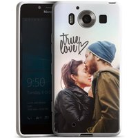 Microsoft Lumia 950 Handy Silikon Hülle Case weiß Handyhülle selbst gestalten